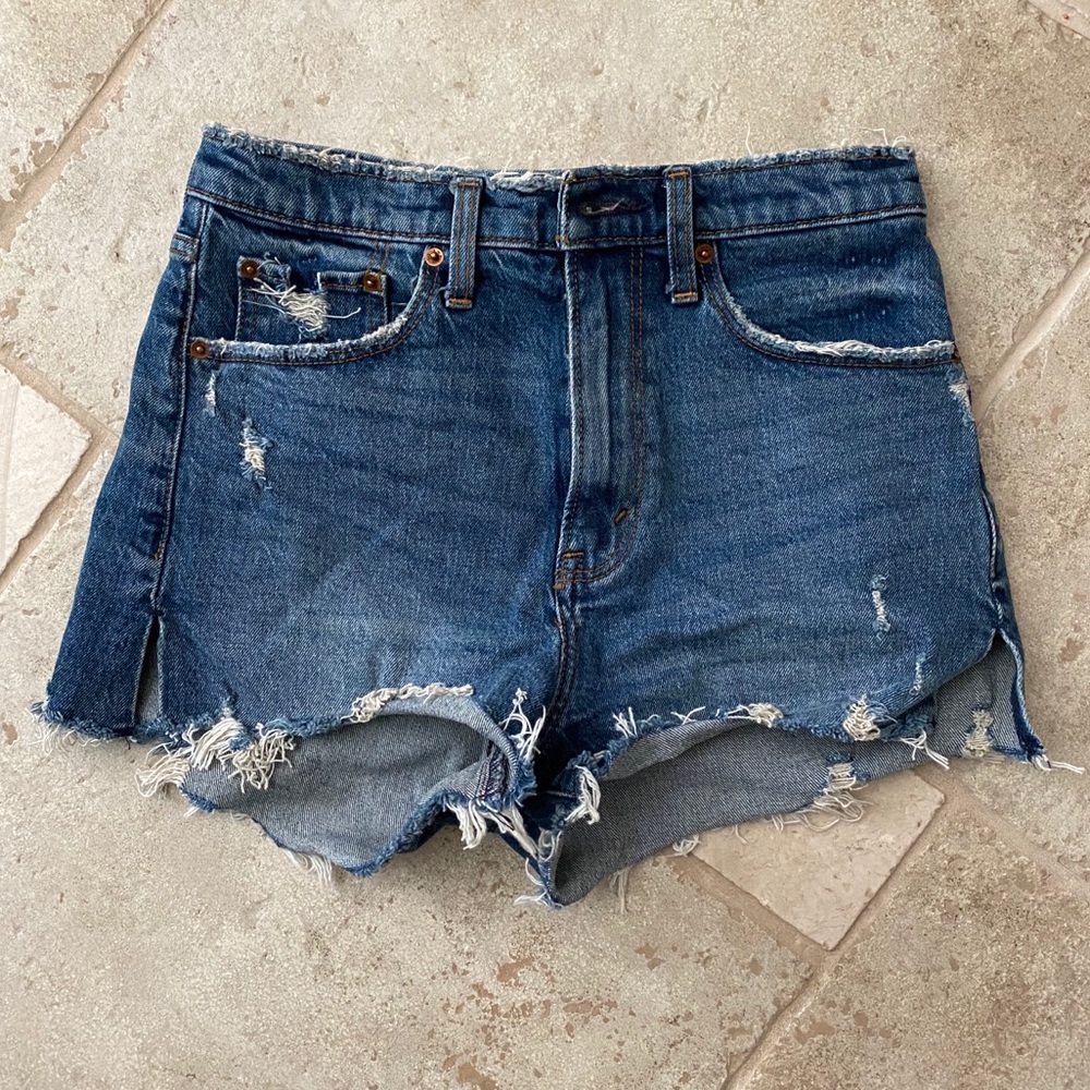 Abercrombie high rise denim shorts